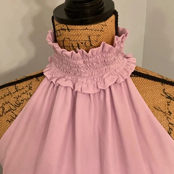 Amanda Uprichard Lavender Halter Mini Dress Women Size M - Picture 3 of 12